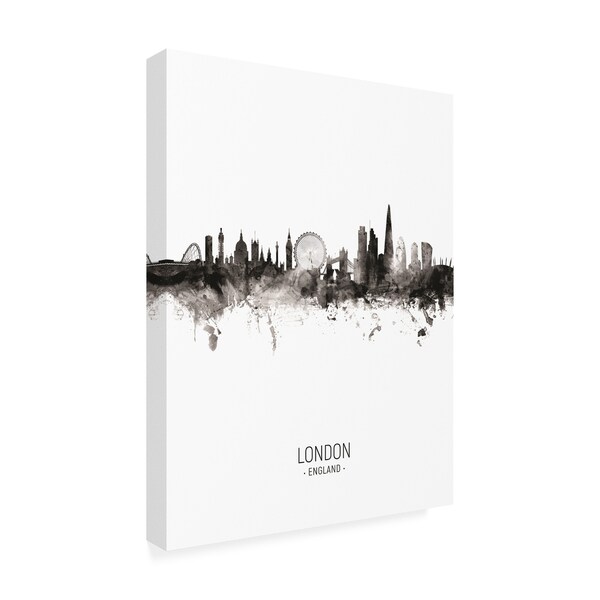 Michael Tompsett 'London England Skyline Portrait II' Canvas Art,18x24